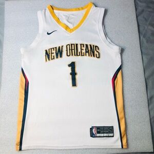 Nike Zion Williamson New Orleans Pelicans White Swingman Authentic Mens Sz 44
